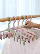 Drying rack hanger household multifunctional plastic clip socks sunless underwear adhesive hook with clip for windproof