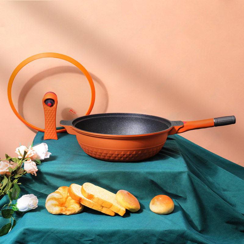 British TIBORANG Di Brown frying pan second generation non-stick pot gem titanium drill pot frying pan micro-pressure multi-purpose gas stove