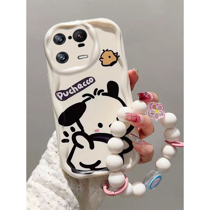 Suitable for Xiaomi 13 Phone Case, Cute Pochacco New Model, Xiaomi 13 Pro Super Adorable Cartoon Silicone Case for Men and Women, Trendy Bracelet, Personalized Airbag Anti-Drop Case, Student Best Friend Creative Internet Celebrity Quirky Case