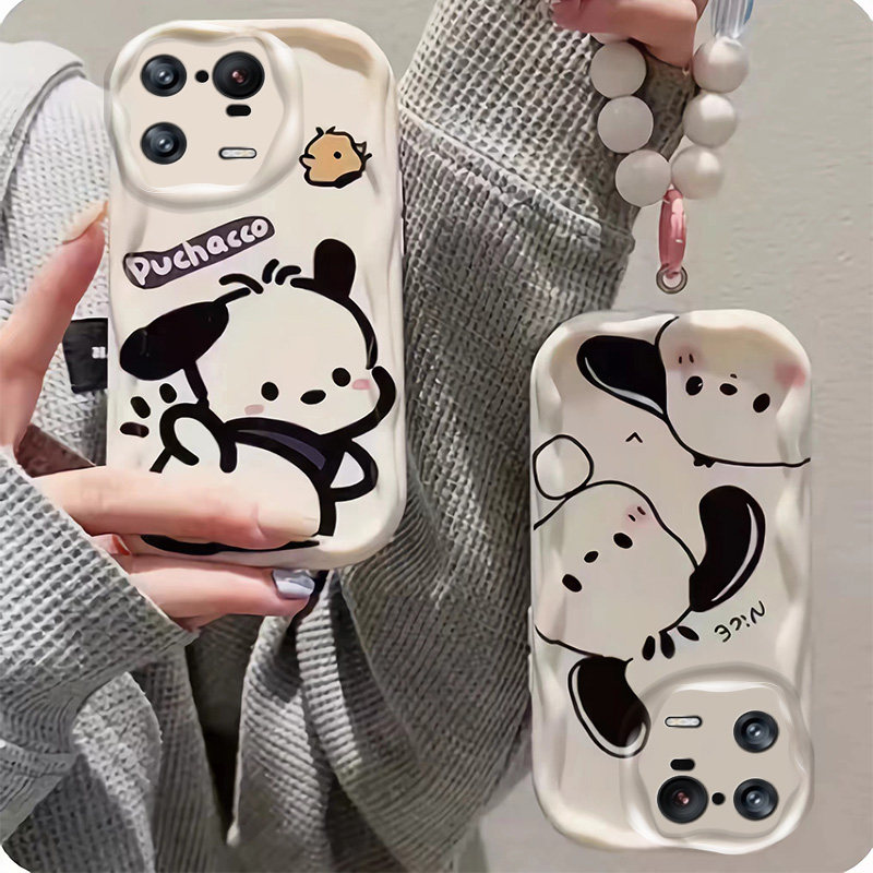 Suitable for Xiaomi 13 Phone Case, Cute Pochacco New Model, Xiaomi 13 Pro Super Adorable Cartoon Silicone Case for Men and Women, Trendy Bracelet, Personalized Airbag Anti-Drop Case, Student Best Friend Creative Internet Celebrity Quirky Case