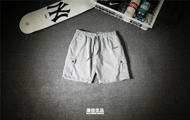 Mùa hè quần thủy triều thương hiệu Yu Wenle ngụy trang overalls năm điểm quần âu thể thao quần short terry bảo vệ quần nam thủy triều quan kaki nam