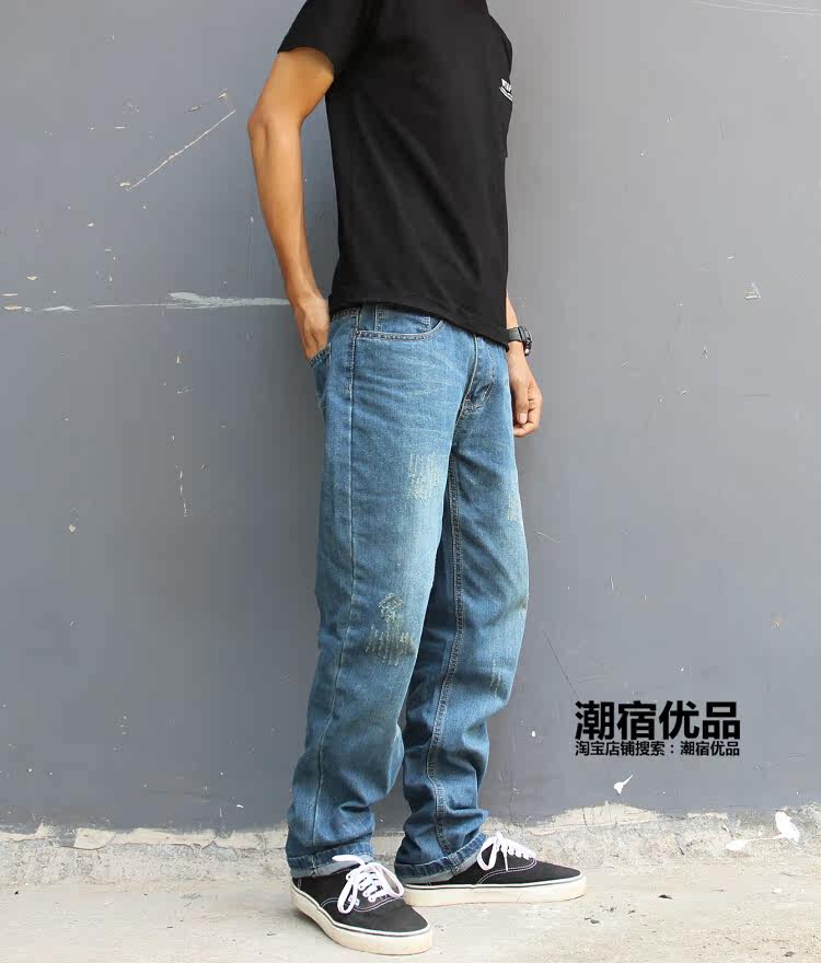 Jeans pour adolescent droite en vrac en coton pour Quatre saisons - Ref 1461311 Image 48