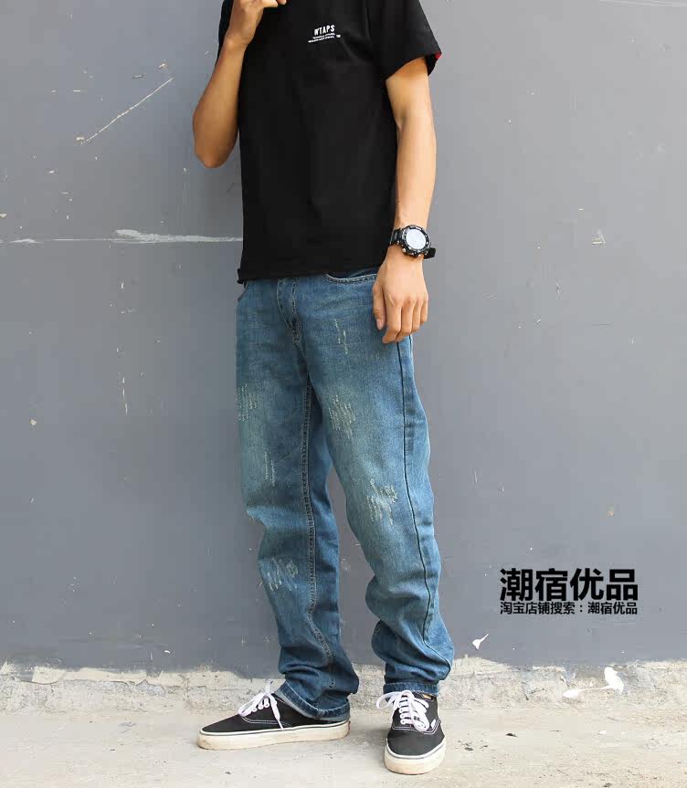 Jeans pour adolescent droite en vrac en coton pour Quatre saisons - Ref 1461311 Image 41