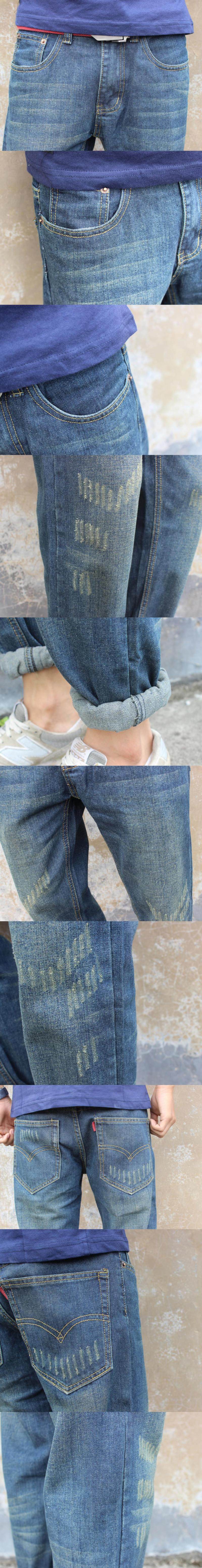 Jeans pour adolescent droite en vrac en coton pour Quatre saisons - Ref 1461311 Image 84