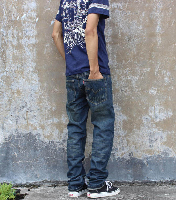 Jeans pour adolescent droite en vrac en coton pour Quatre saisons - Ref 1461311 Image 75