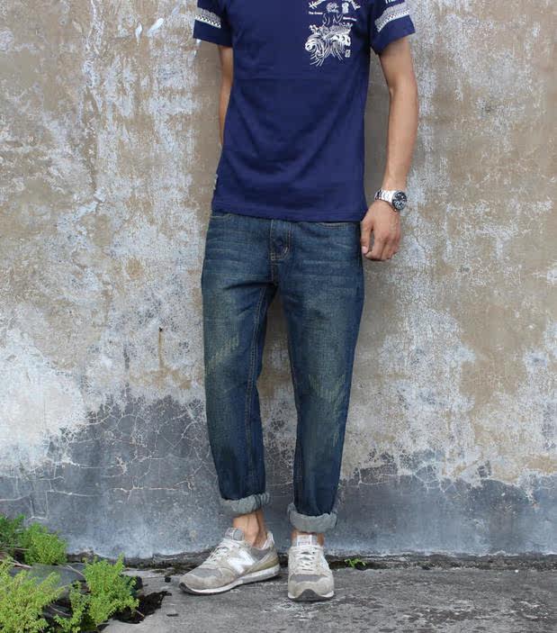 Jeans pour adolescent droite en vrac en coton pour Quatre saisons - Ref 1461311 Image 80