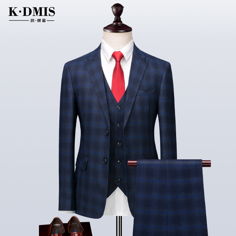 Western Suit Suit Men's Groom Han's Version Wedding Suit Handsome Gas Casual Workout Wave Summer Season Business Positive Dress