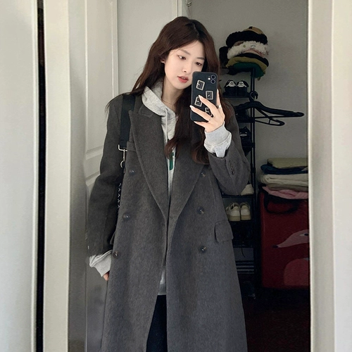 Пуховик, шерстяное демисезонное шерстяное пальто, демисезонный костюм, 2025 года, увеличенная толщина