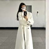 Пуховик, черное демисезонное шерстяное пальто, премиум класс, увеличенная толщина