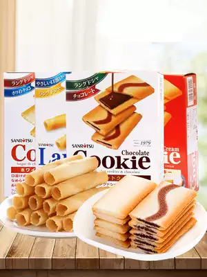 Japanese imported snacks Sanli Japanese sandwich biscuits omelet biscuits 12*3 boxes of pastry afternoon tea snacks