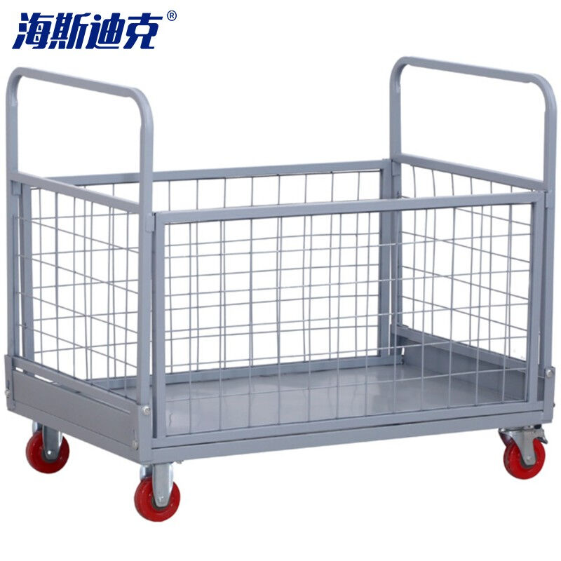 Hasdick HK-631 warehousing logistics network car fence with frame folding trolley material express turnover car week