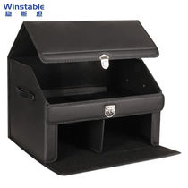 W5177 - Card Deposit Double - layer Folding Leather Cabinet Distribution Box Cleaning Box