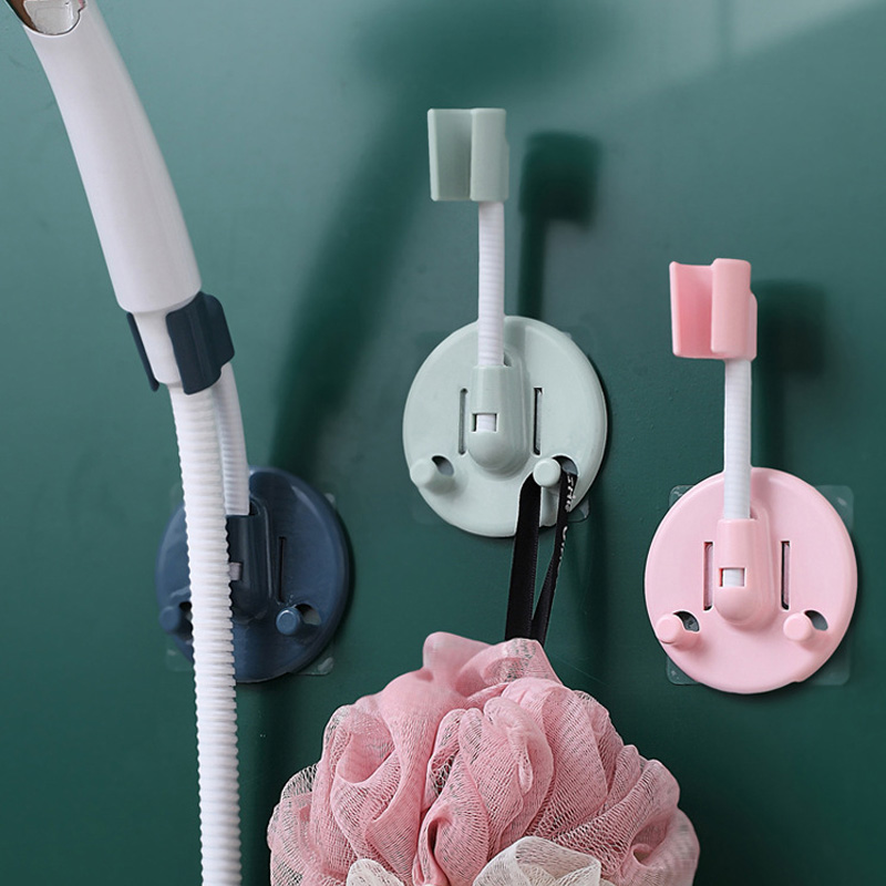 Water-proof pan-shower stent-free bathroom shower head fixed seat adjustable shower nozzle accessories