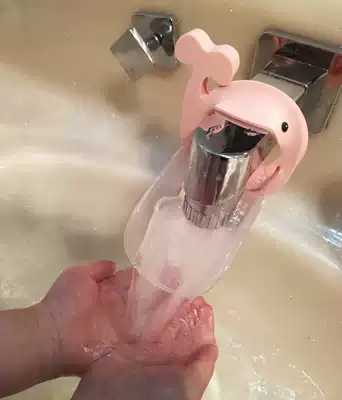 Baby faucet extension extension water diversion device children's hand washing cartoon extension splash-proof head guide sink water nozzle shaking sound