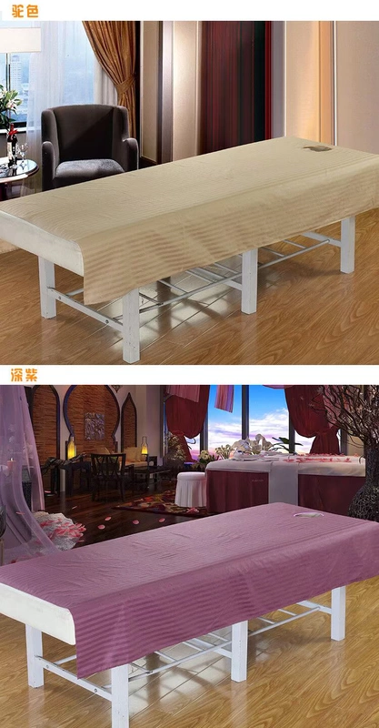 Thẩm mỹ viện dành riêng 100% cotton tấm làm đẹp vật lý trị liệu tấm massage tấm có lỗ để đặt hàng tùy chỉnh ga giường đơn