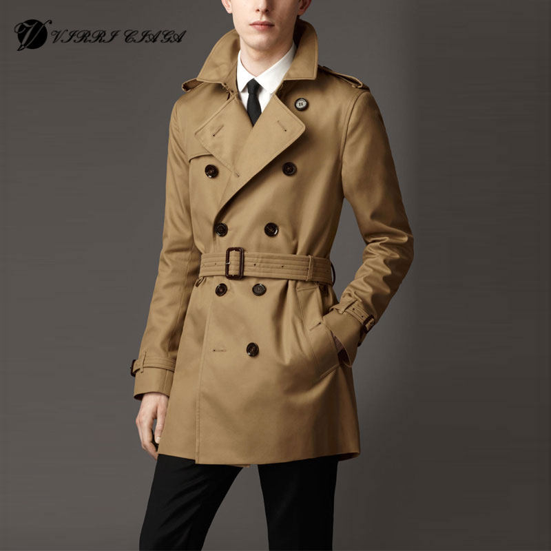 Windbreaker men's medium and long version of the spring and autumn thin business casual men's jacket British style slim men's top handsome