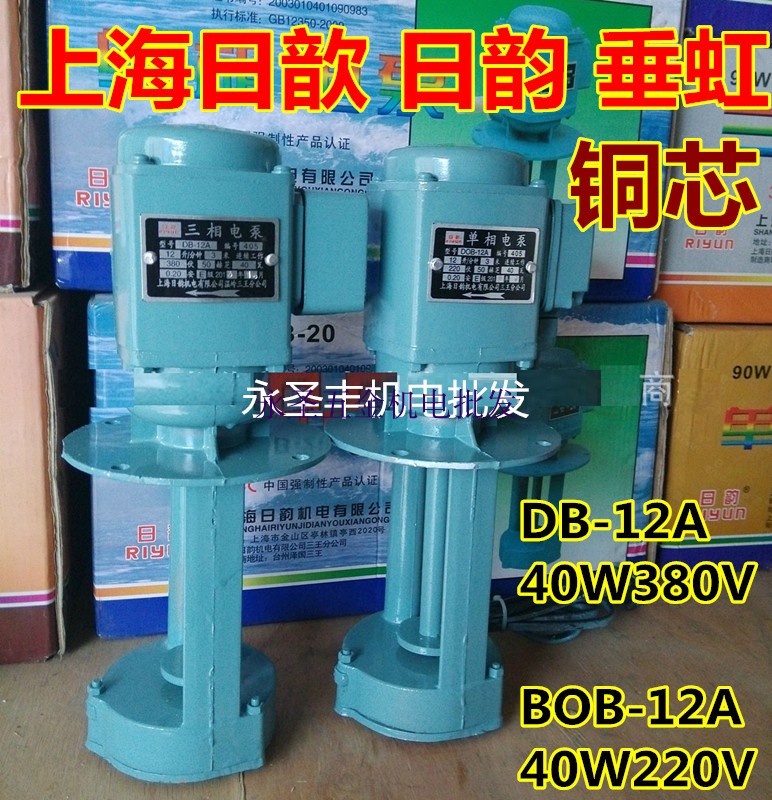 Ri Xinyun DB-12A three-camera bed pump 40W single-phase electric pump Machine tool oil pump cooling circulation pump DOB-12A
