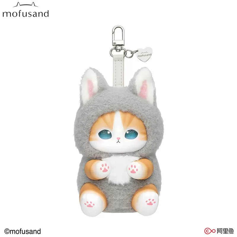 Настоящий mofusand Cat Fu Sandy Variety Animal Sparkling Shark Cat Vinyl Plush Handbag Pendant Blind Box