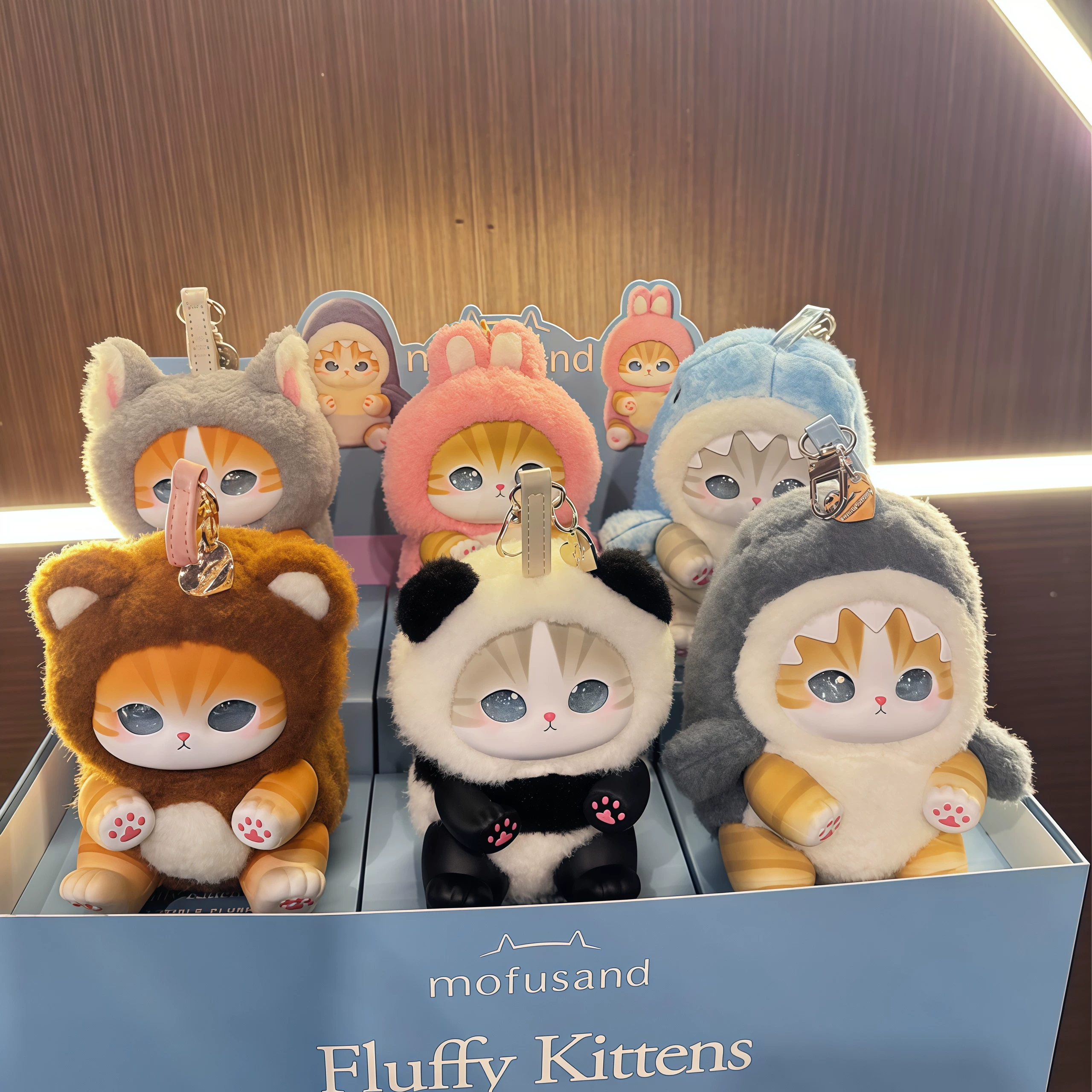 Настоящий mofusand Cat Fu Sandy Variety Animal Sparkling Shark Cat Vinyl Plush Handbag Pendant Blind Box