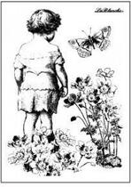 LaBlanche Silicone Stamp Safety Stamp LB1217 Thoughtful Girl