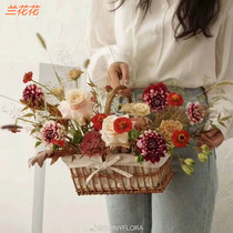 Mothers Day vine choreography with flower baskets flowers flower arrangements materials floral pictures Props Fields Garden Containing Basket baskets