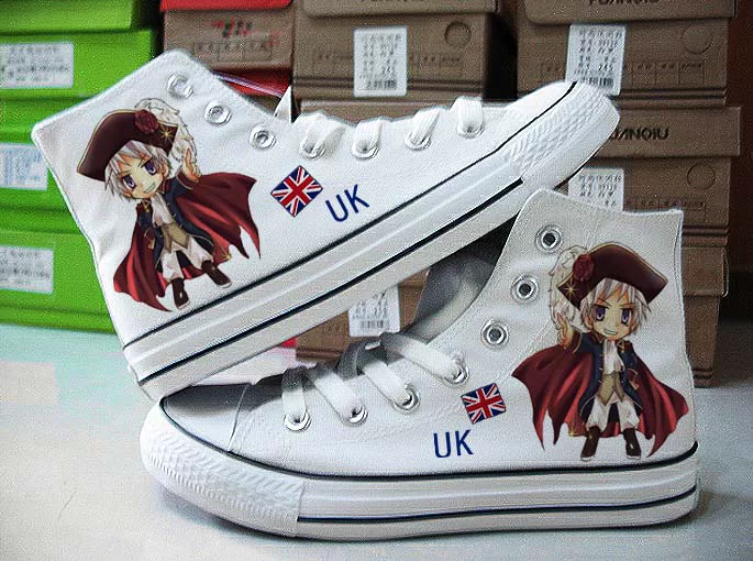 АФП Hetalia Q версии Пруссия Гильберт Бешмид молодой мастер высокие кеды на канве с рукотворной росписью