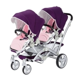 Складная коляска для близнецов с сидением, тележка для новорожденных, можно сидеть и лежать