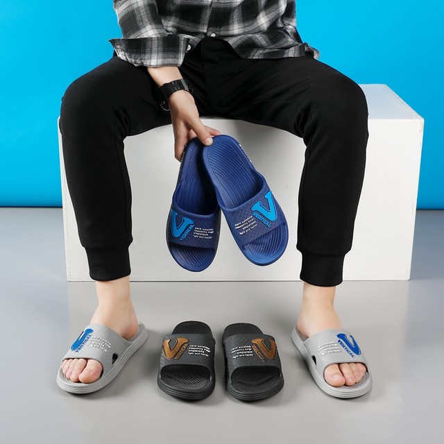 sole ຫນາ] slippers ກິລາສໍາລັບຜູ້ຊາຍ, summer ນອກແນວໂນ້ມ, ບໍ່ເລື່ອນ, ທົນທານຕໍ່ສວມ, ໃຊ້ໃນເຮືອນ, sandals ຜູ້ຊາຍຫາດຊາຍ, ຄວາມຮູ້ສຶກ slippery