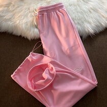 Day of vintage vintage ancient with pumping rope closeted trousers female summer thin section Pants Tide Ins Casual Sports Kharen Pants