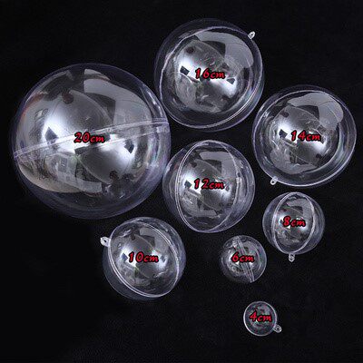  diy handmade salt bath ball hollow packing decorative hanging ball high display die plastic round ball transparent ball 201 
