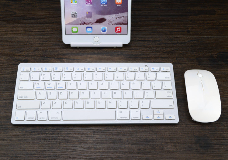 超薄无线蓝牙键盘鼠标套装4ipad1air2平板mini3安卓手机mac5键鼠