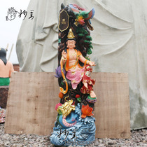1 08 M. Tenglong Guanyin Bodhisattva painted glass fiber reinforced plastic resin Buddha statue Guanyin Empress offering Feng Shui ornaments