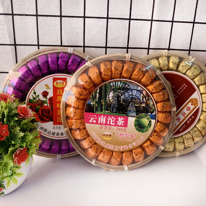 Buy 5 Get 1 Free Yunnan Hexinglong Tea Industry Rose-Flavored Ripe Tuocha Glutinous Rice Fragrant Raw Tuocha Ripe Tuocha Pu'Er Raw Tuocha 200g Crushed Tea Buy 5 Get 1 Free Yunnan Hexinglong Tea Industry Rose-Flavored Ripe Tuocha Glutinous Rice Fragrant Raw Tuocha Ripe Tuocha Pu'Er Raw Tuocha 200g Crushed Tea