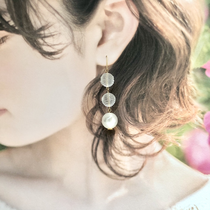 4 matches with the brand new Japan Design Germany's super light acrylic earrings ear clip SHUNA handout