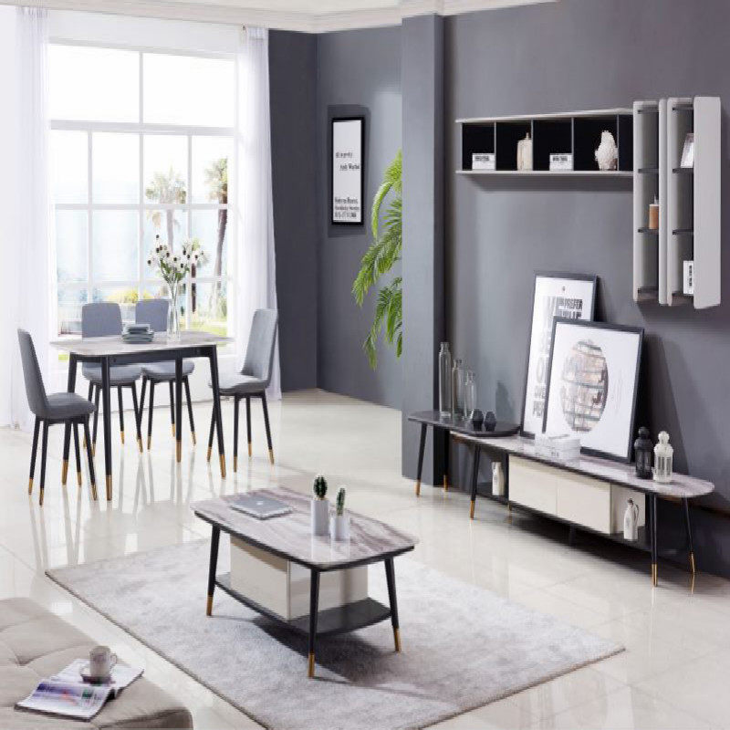 Kus guest dining room set Coffee table TV cabinet Dining table 4 dining chairs