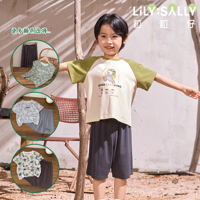 Lilizai 2026 Spring/Summer Children's Short-Sleeve Round Neck Cotton Set for Boys - Comfortable, Breathable, Versatile Casual Two-Piece Set