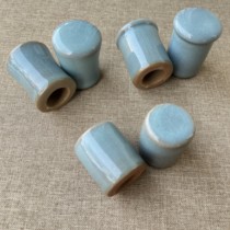 High-grade shaft head Jun porcelain shaft head Mushroom head Jun porcelain shaft head Japanese style Jun porcelain shaft head Waist drum Jun porcelain shaft head