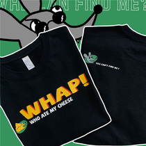 Cheese planet trace trend design printed Street men and women short sleeve loose couple cartoon cotton T-shirt