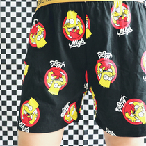 Loose large size plus fat increase mens cartoon personality Assen short pajama pants Xiabat home pants Aro pants