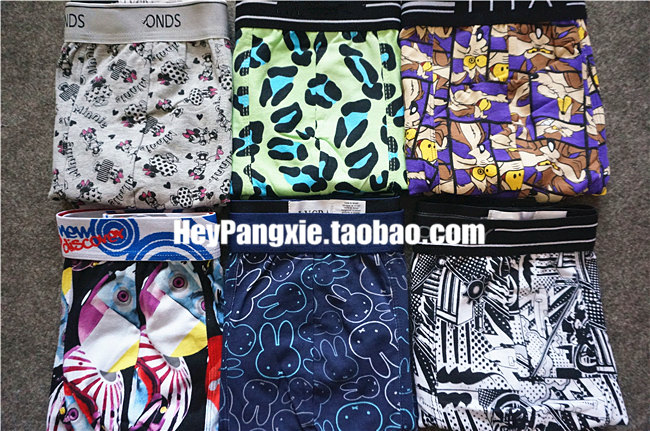 Graffiti trượt chết xu hướng cá tính phim hoạt hình cotton in quần lót nam boxer đồ lót ngột ngạt giữa và thấp eo boxer sịp đùi
