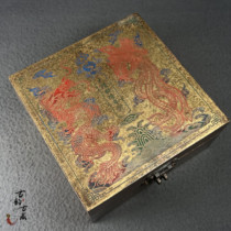 Qing Dynasty Double Dragon Jewelry Box Decoration Box Jewelry Box Jewelry Box Balcony Box Copper Box