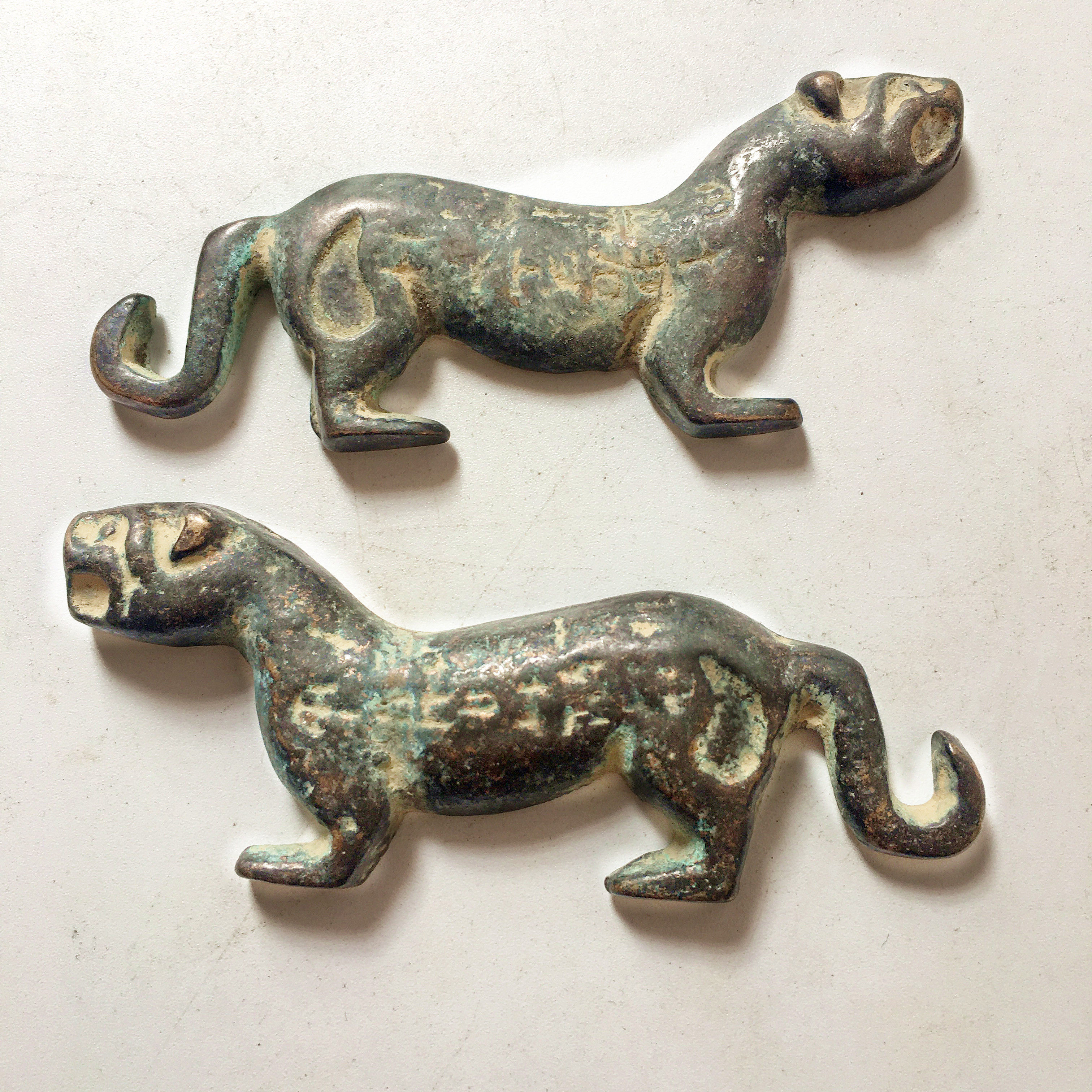 Ancient General Tiger Men Metafa Copper Handle Antique Antique Antique Antique Simulation Fake Project