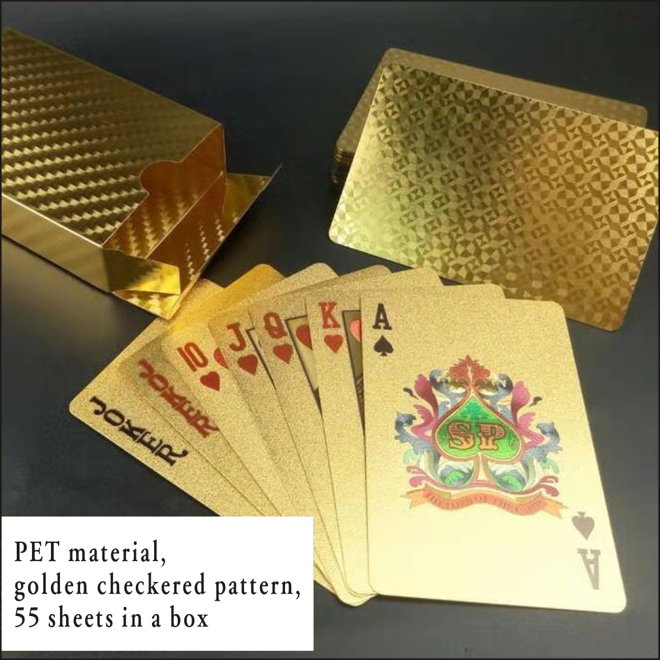 Touhao gold plastic poker plastic waterproof foil foil creative gold tide plastic gold brand special Kimbker