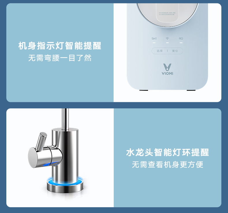 云米 小蓝调 可直饮RO反渗透净水器 600G大通量 app联动 图14