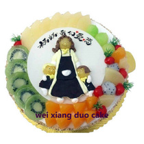 Birthday Cake Hand-painted Mother Style Tiger Workshop bridge Peace Gate Xuanwu Gate Front Door All Distribution to Moms Birthday Cake