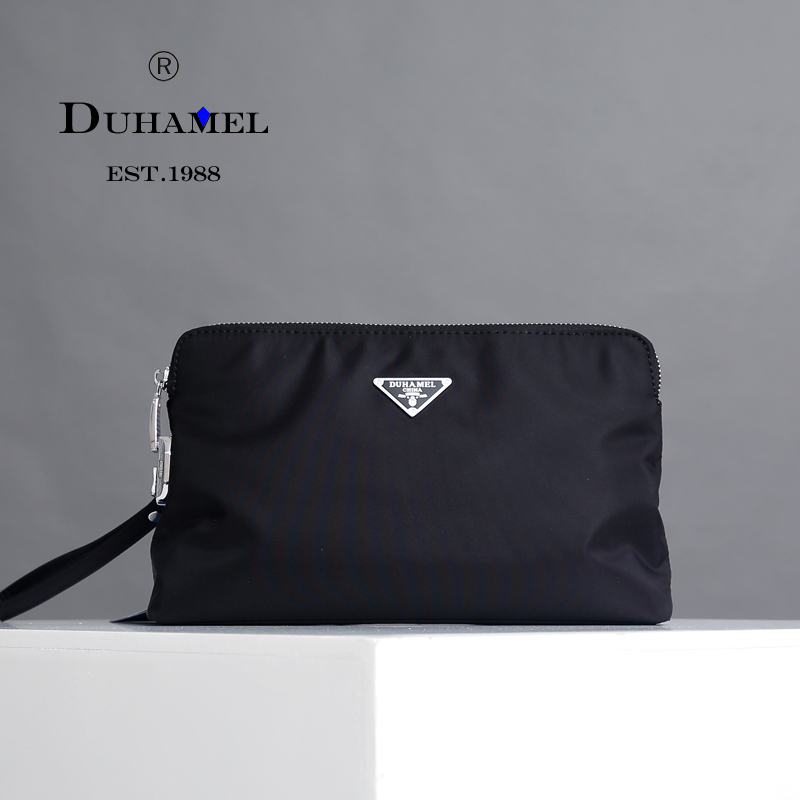 New combination lock nylon cloth business men's handbag canvas simple large-capacity clutch bag casual clip bag tide