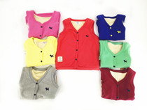 Embroidered puppy front door vest children Pearl velvet warm vest