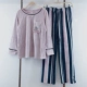 Mùa thu và mùa đông mới Bộ đồ ngủ đôi Nicole 2018 dịch vụ tại nhà hai mặt cashmere đồ ngủ nữ giản dị N83D5411