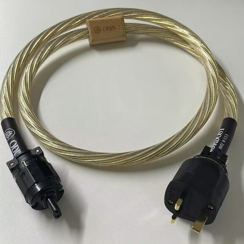 Ribbon Gold Odin Odin Audiophile Grade 13A British Standard Hong Kong Style Hifi Amplifier Audio Cd Amplifier 8-Character Tail Power Cord