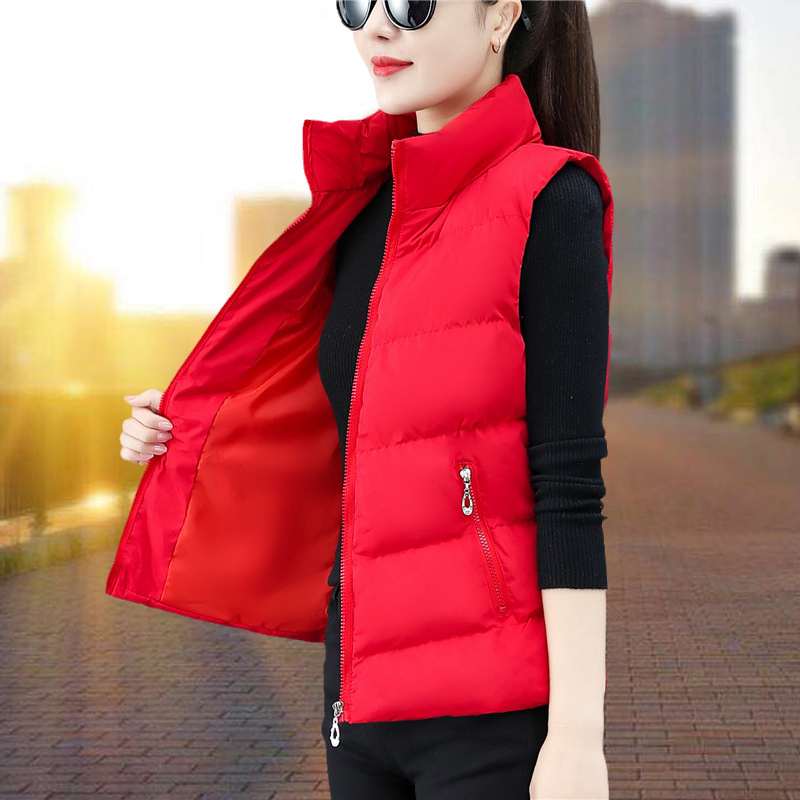 Down Cotton Vest for Women, Winter Wear 2025 New Korean Style Loose Short Vest for Outer Wear, Women's Autumn and Winter Vest